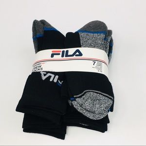 Men’s Fila Absorb Dry Crew Socks 7 pairs size 6-12